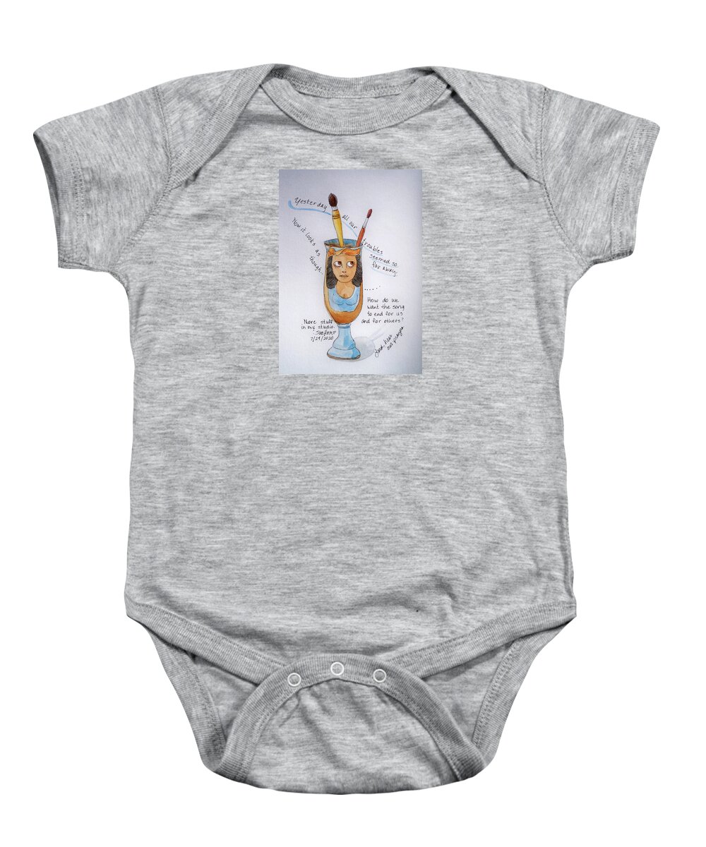 Memories Baby Onesie featuring the painting Yesterday by Sue Kemp