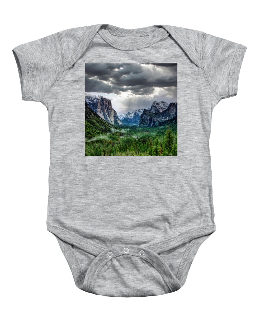 Landscape Baby Onesie featuring the photograph Yosemite Tunnel View by Romeo Victor