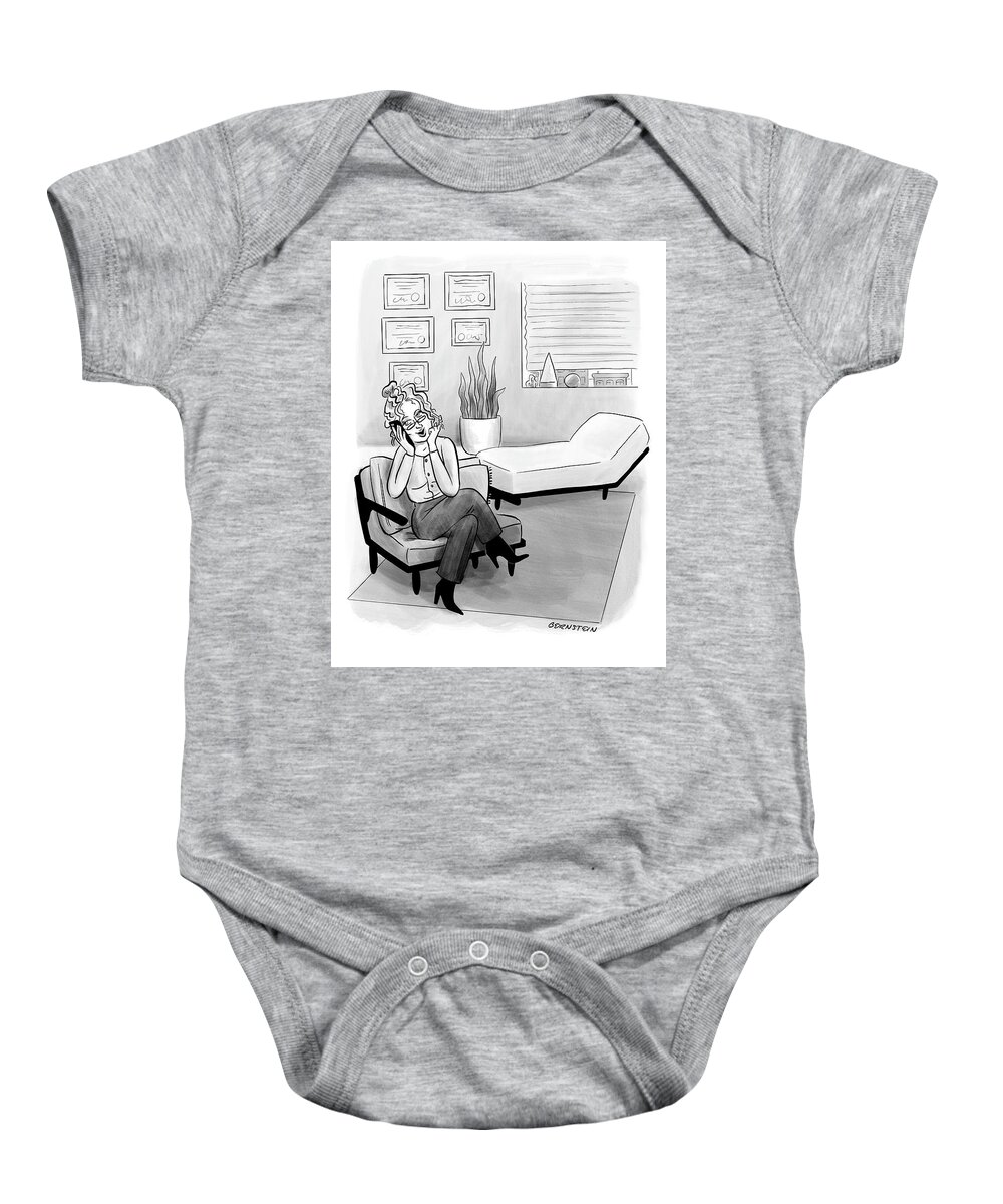 A23850_rd Baby Onesie featuring the drawing Your Hangups by Emily Bernstein