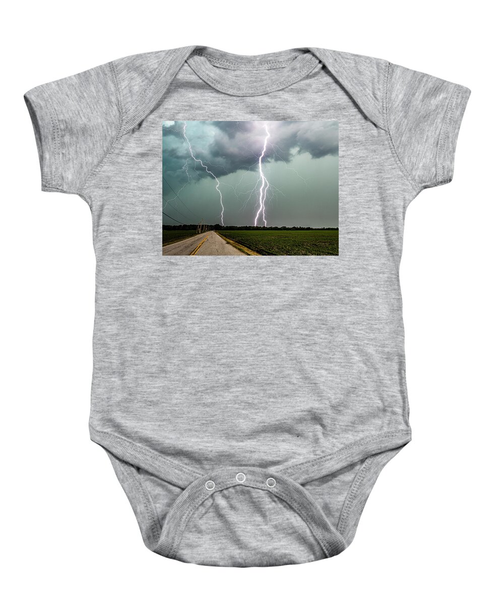 Lightning Baby Onesie featuring the photograph Zeus Lane by Marcus Hustedde