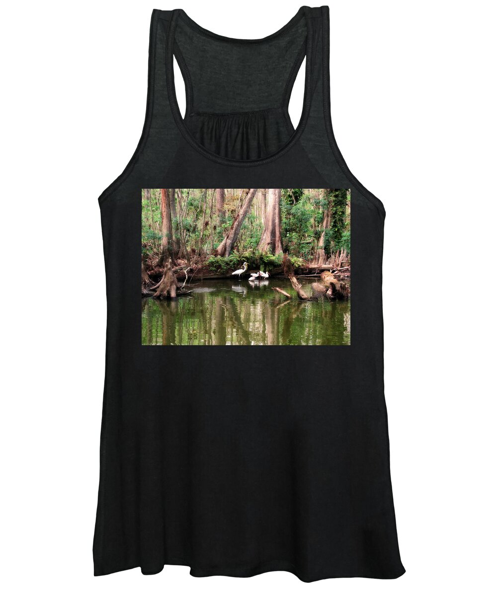 Nature Women's Tank Top featuring the photograph Cypress Swamp by Peggy Urban