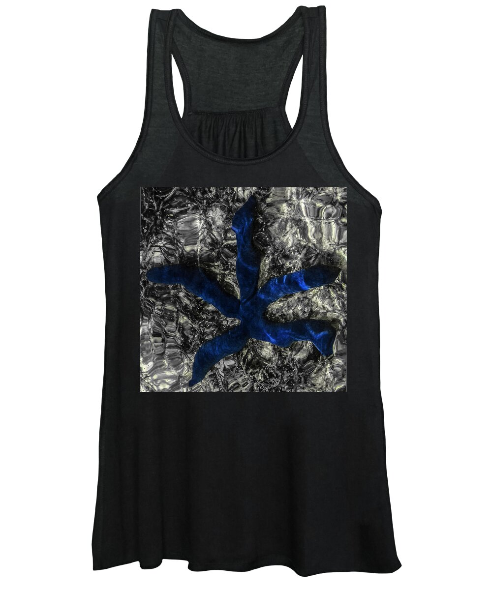 Blue Starfish Women's Tank Top featuring the photograph Blue Starfish by Eye Olating Images