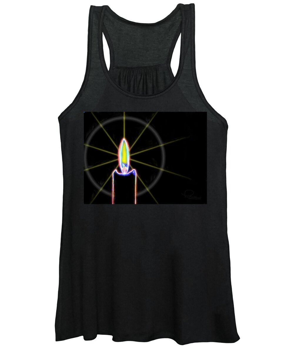 Candle Women's Tank Top featuring the photograph Candle #1 by Ludwig Keck