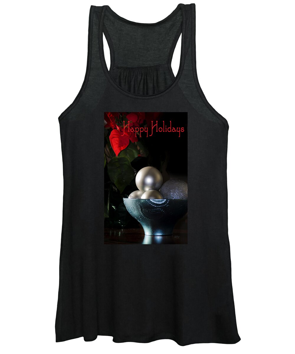 Holiday Card Women's Tank Top featuring the photograph Happy Holidays Greeting Card by Julie Palencia