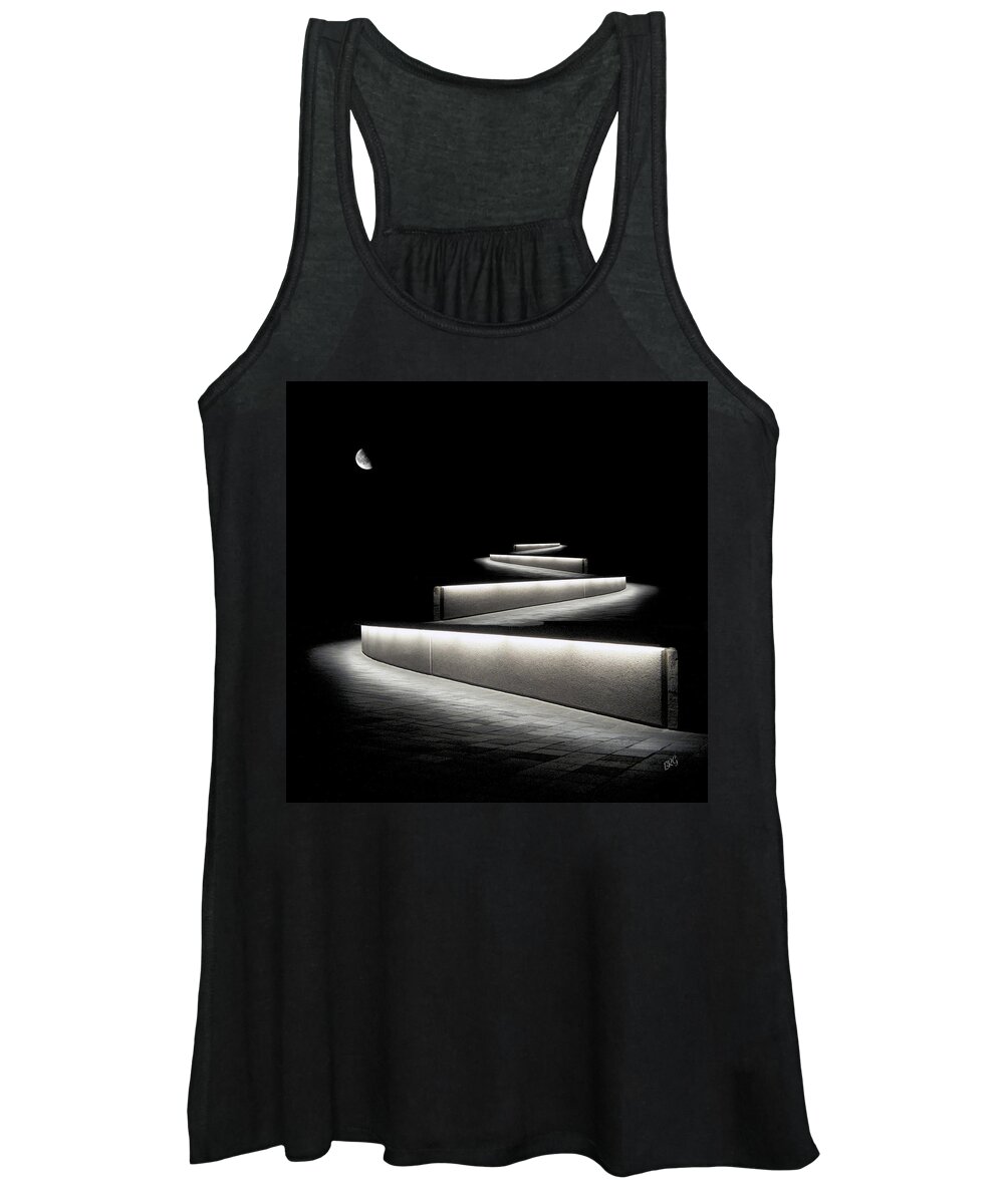 Abstract Architecture Women's Tank Top featuring the photograph Into The Night II by Ben and Raisa Gertsberg