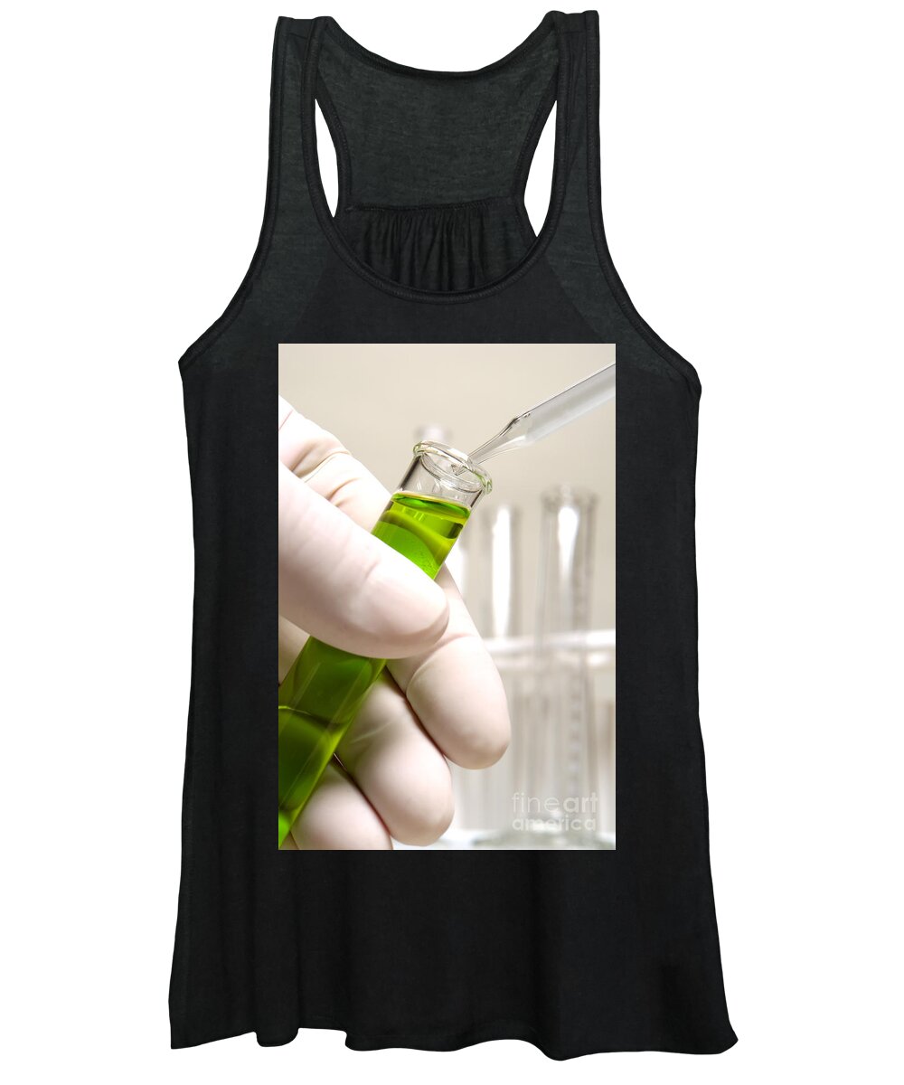 Test Women's Tank Top featuring the photograph Laboratory Test Tube in Science Research Lab #1 by Science Research Lab