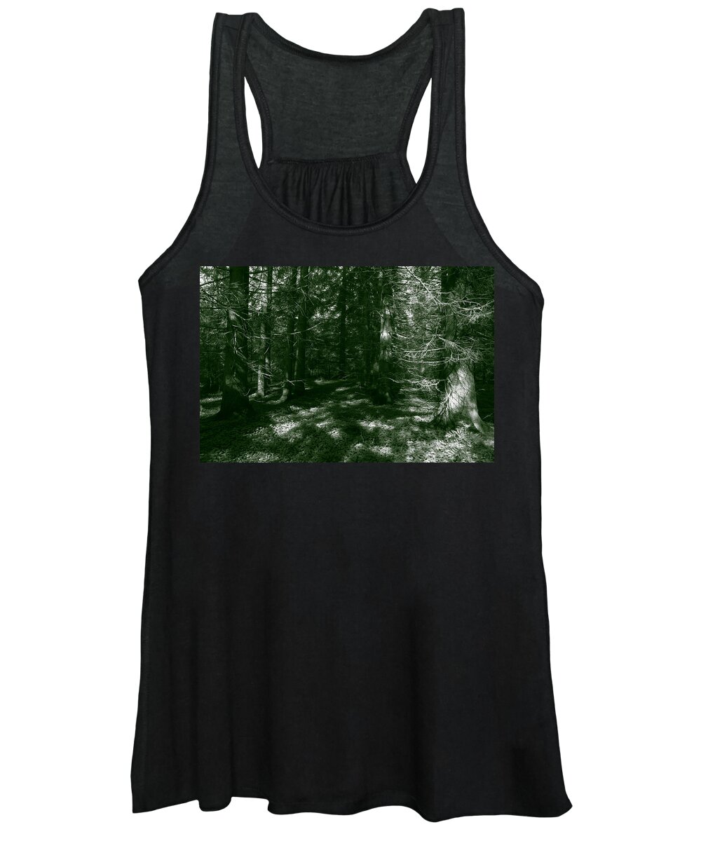 Away From It All Women's Tank Top featuring the photograph Mysterious forest #1 by Ulrich Kunst And Bettina Scheidulin