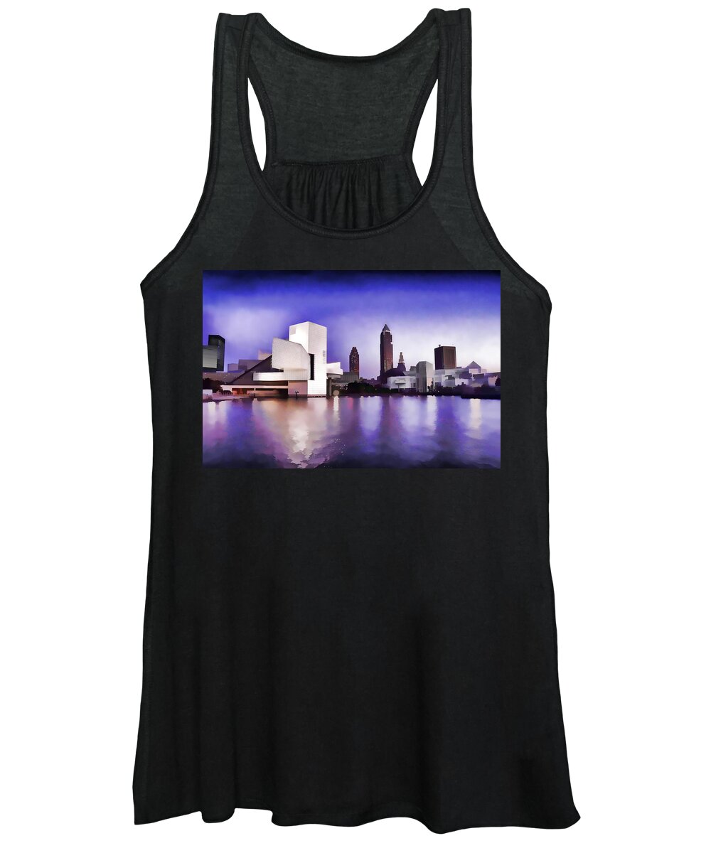 Rock N Roll Women's Tank Top featuring the photograph Rock and Roll Hall of Fame - Cleveland Ohio - 3 #1 by Mark Madere