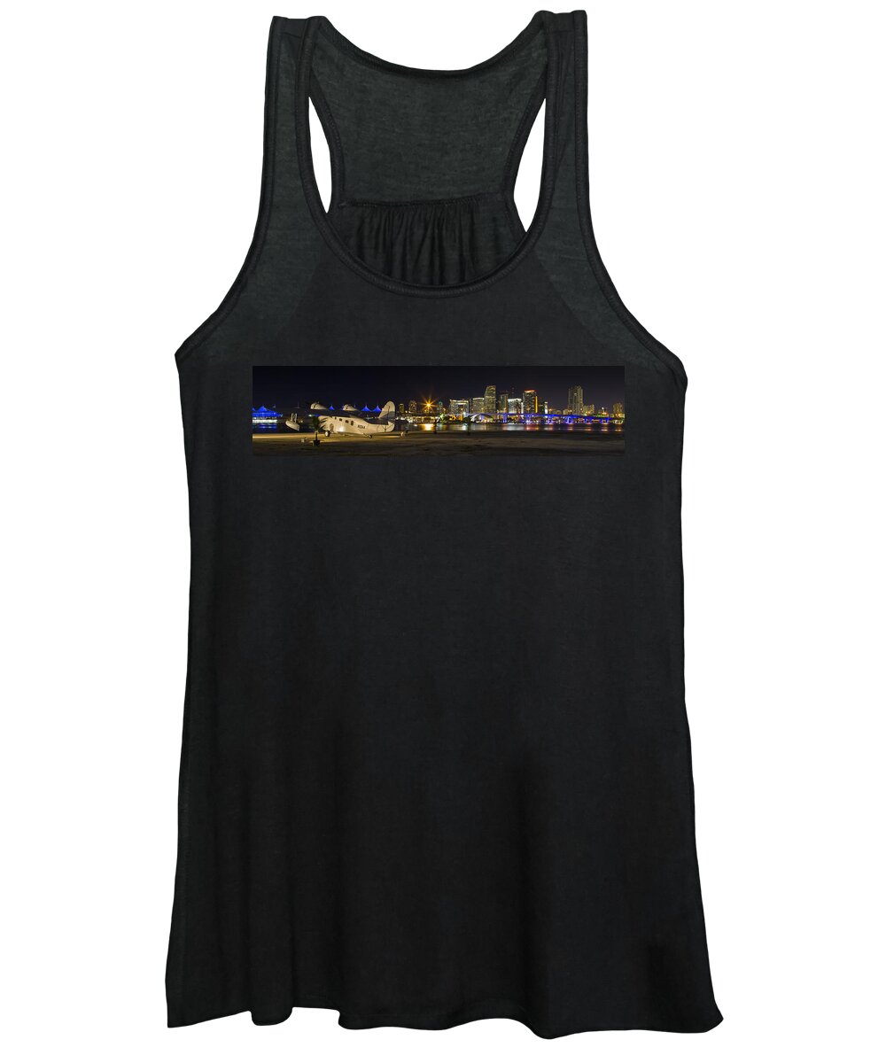 Architecture Women's Tank Top featuring the photograph Miami Downtown Skyline by Raul Rodriguez