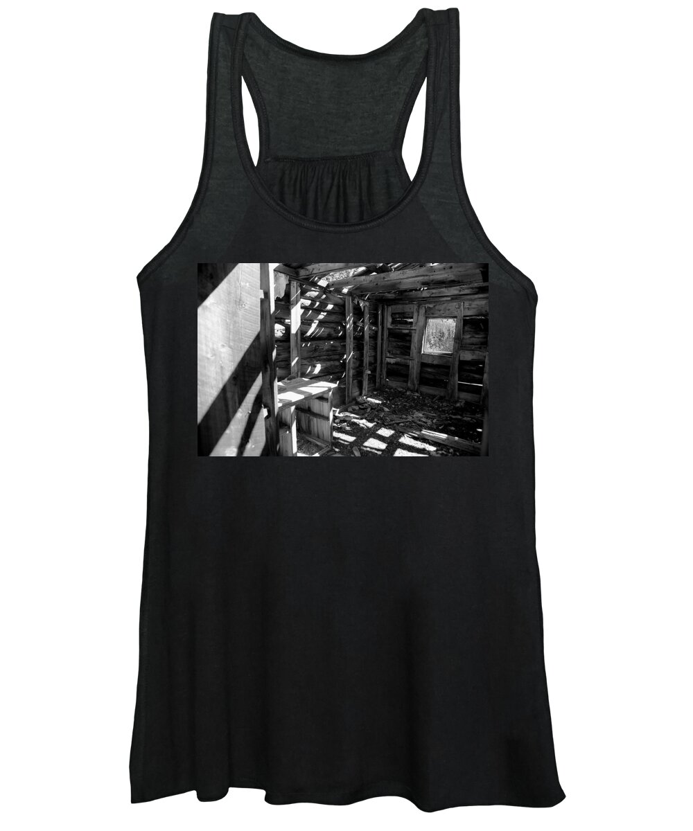 Photograph Women's Tank Top featuring the photograph 1880's Cabin by Richard Gehlbach