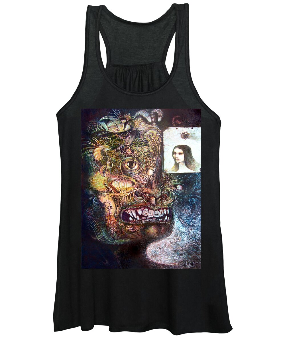 Mythology Women's Tank Top featuring the painting The Beast of Babylon #1 by Otto Rapp