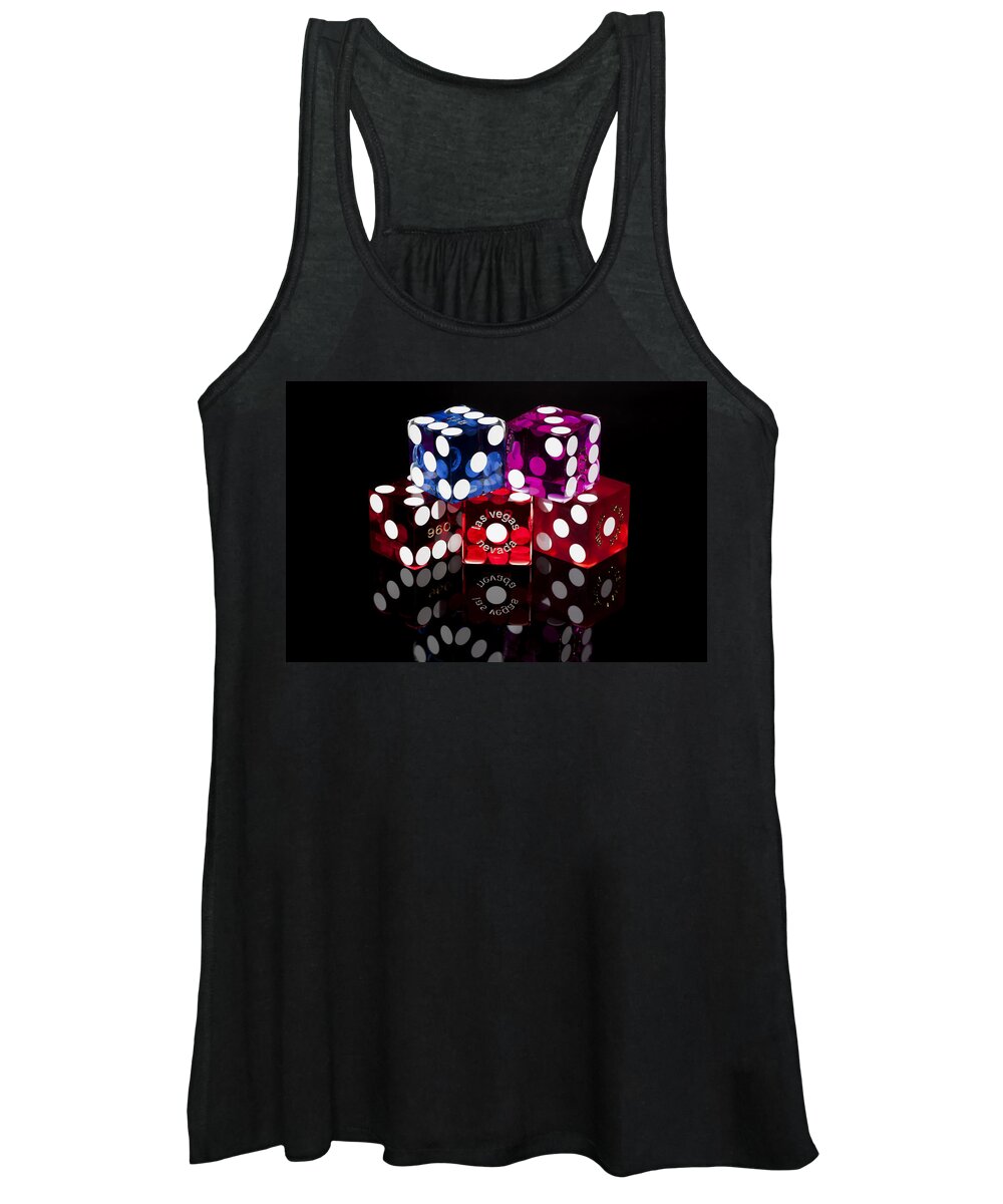Dice Women's Tank Top featuring the photograph Colorful Dice by Raul Rodriguez