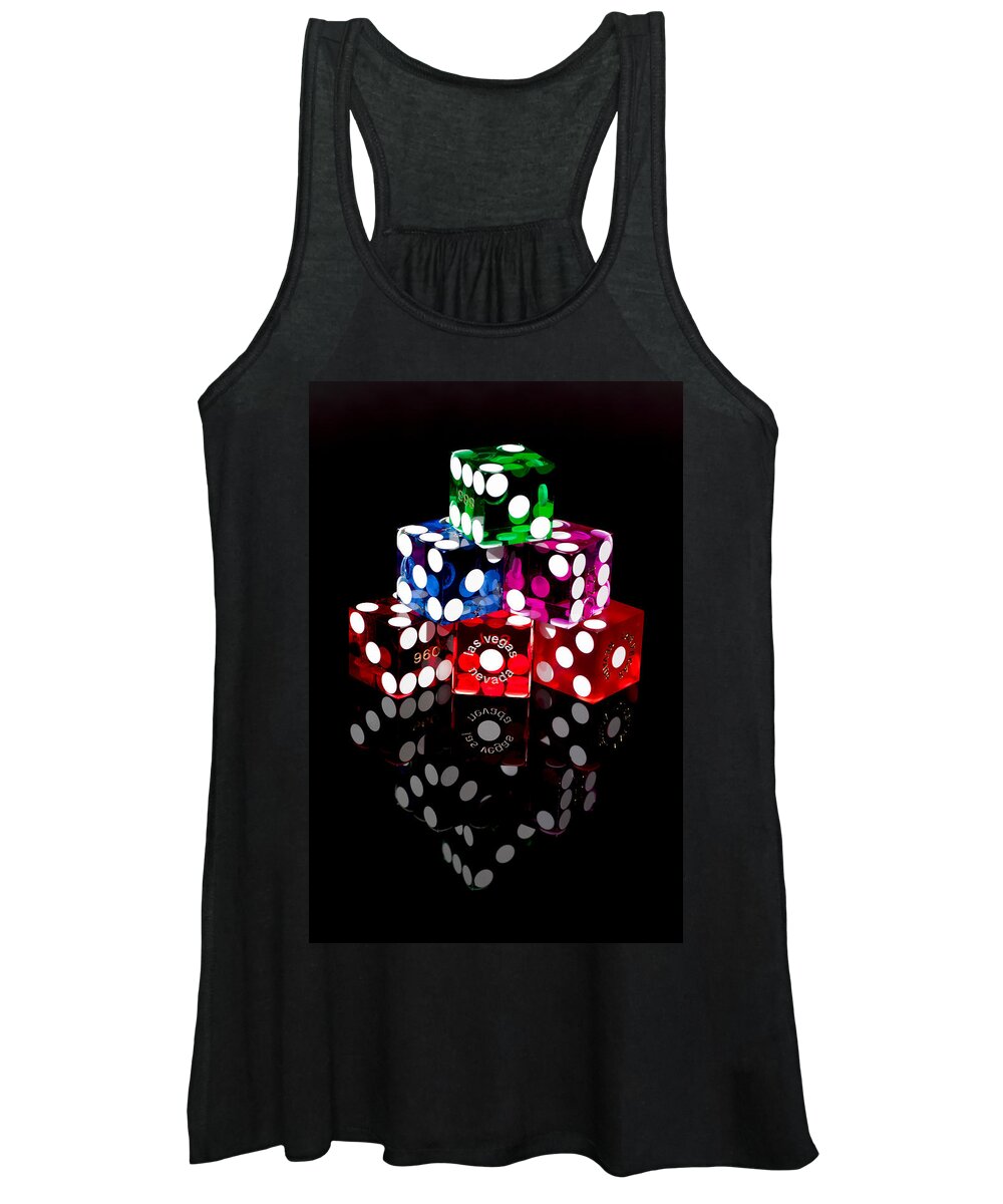 Dice Women's Tank Top featuring the photograph Colorful Dice by Raul Rodriguez