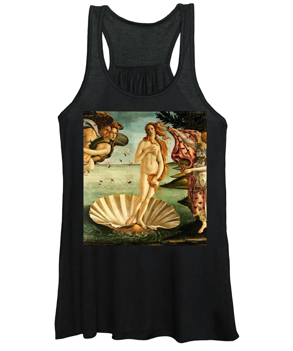 Botticelli Women's Tank Top featuring the painting The Birth Of Venus #3 by Sandro Botticelli