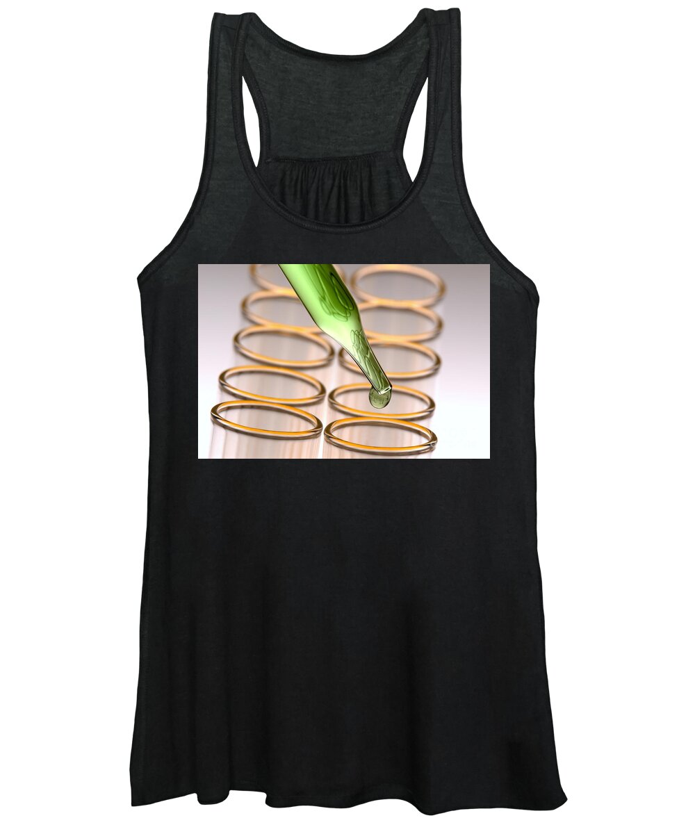 Test Women's Tank Top featuring the photograph Laboratory Test Tubes in Science Research Lab #31 by Science Research Lab