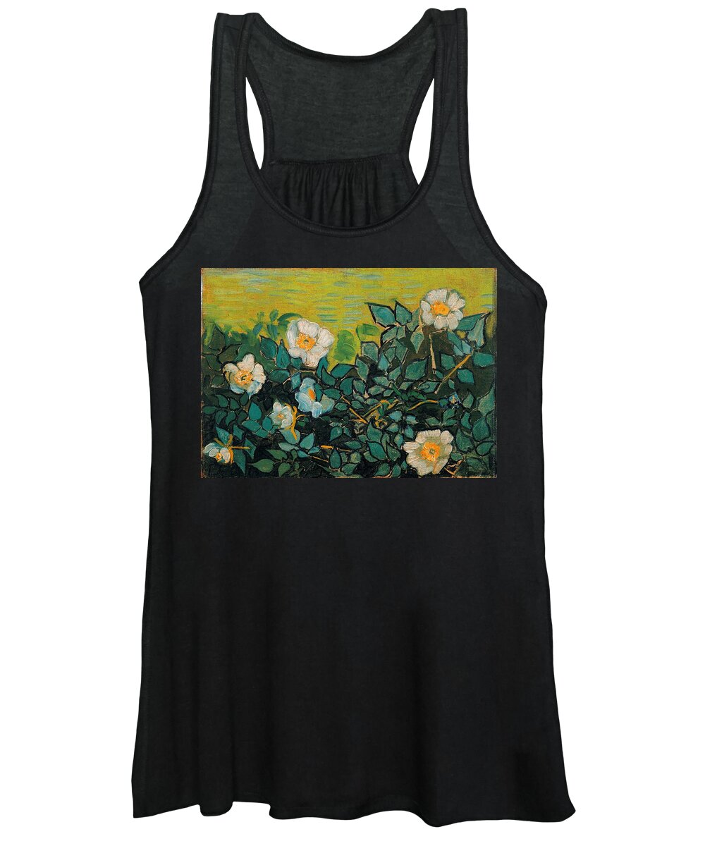 Vincent Van Gogh Women's Tank Top featuring the painting Wild Roses #3 by Vincent Van Gogh