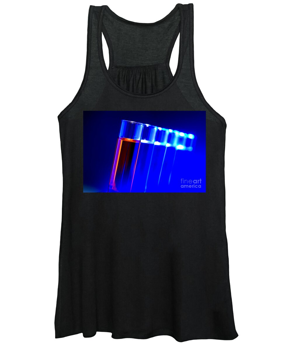 Test Women's Tank Top featuring the photograph Laboratory Test Tubes in Science Research Lab #41 by Science Research Lab
