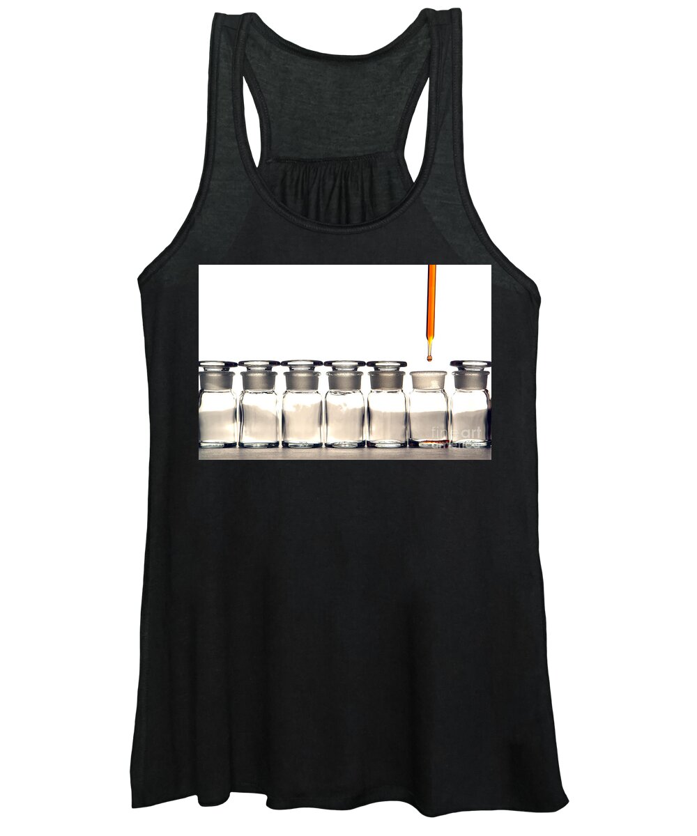 Bottles Women's Tank Top featuring the photograph Laboratory Experiment in Science Research Lab #53 by Science Research Lab
