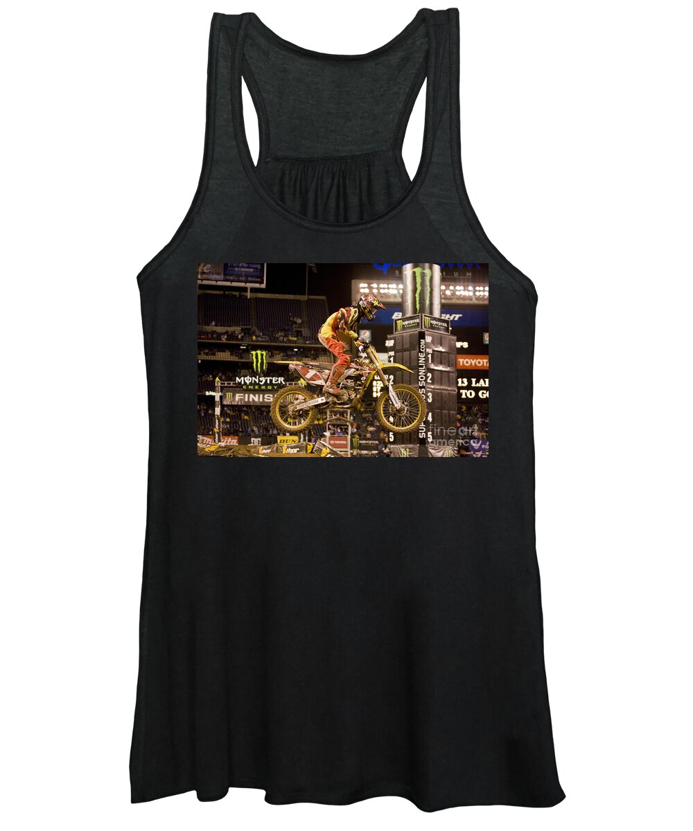 Ama Supercross Women's Tank Top featuring the photograph 9272 by Daniel Knighton