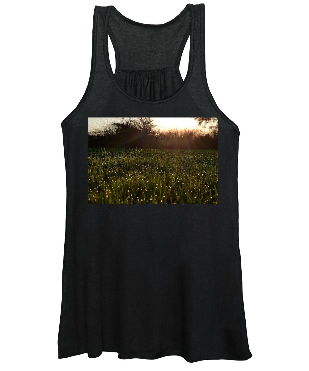 Grass Women's Tank Top featuring the photograph A Field of Jewels by Melanie Moraga