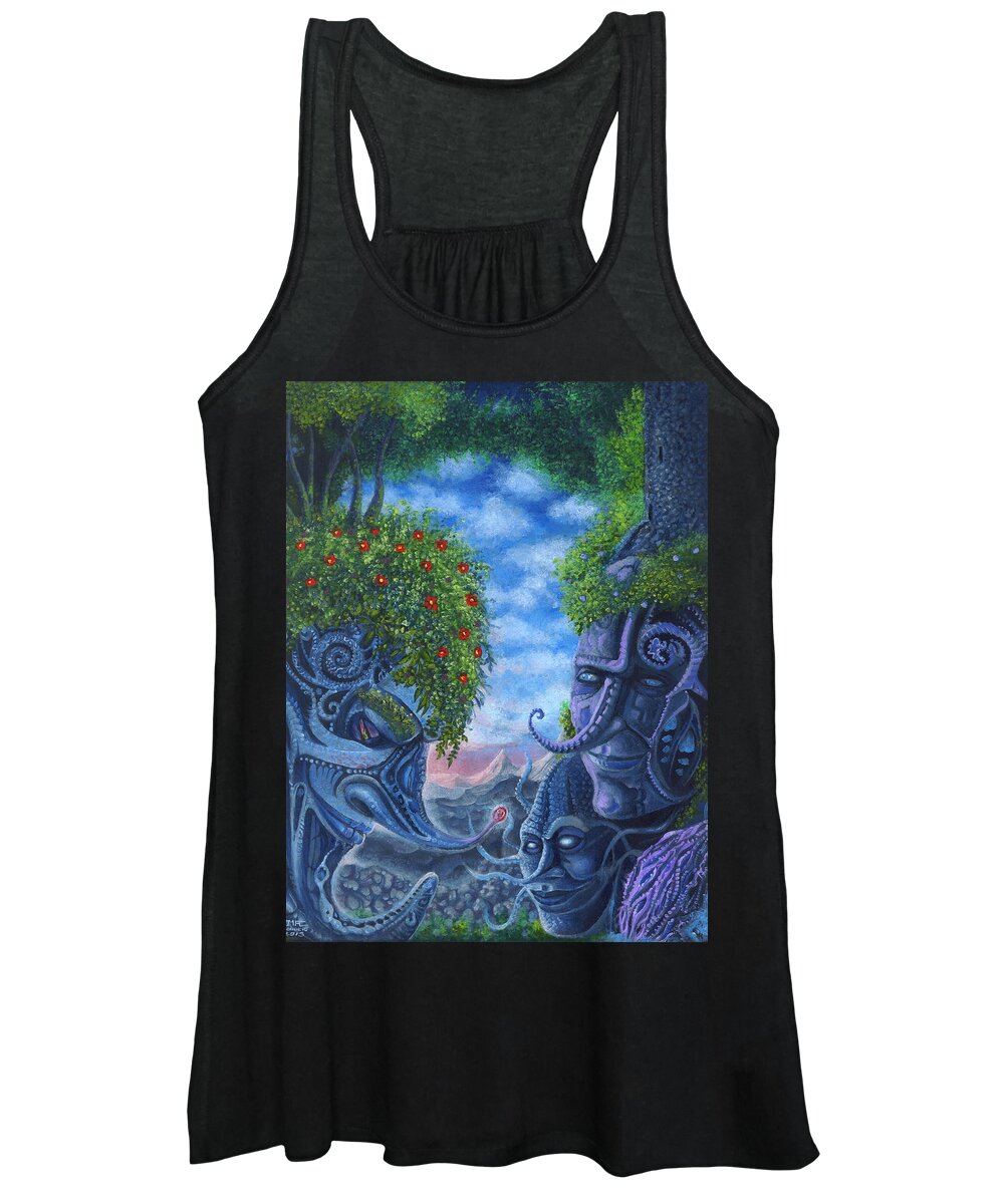 Surreal Women's Tank Top featuring the painting Liars in Paradise by Mark Cooper