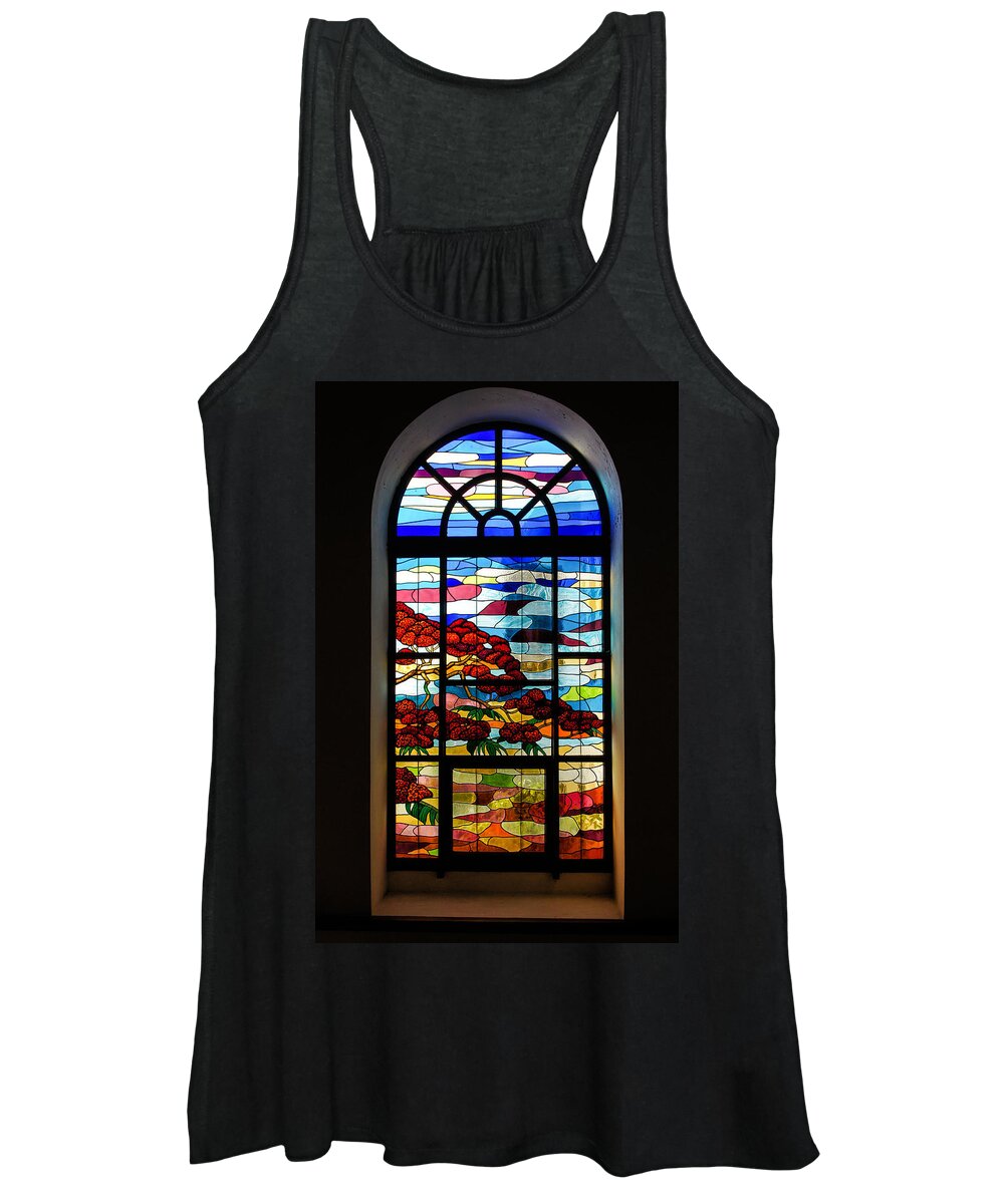 Georgia Mizuleva Women's Tank Top featuring the photograph Another Tale of Windows and Magical Landscapes by Georgia Mizuleva