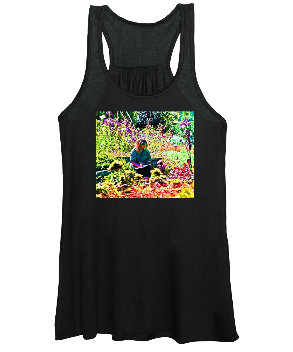 Joseph Art Women's Tank Top featuring the digital art A time To Draw by Joseph Coulombe