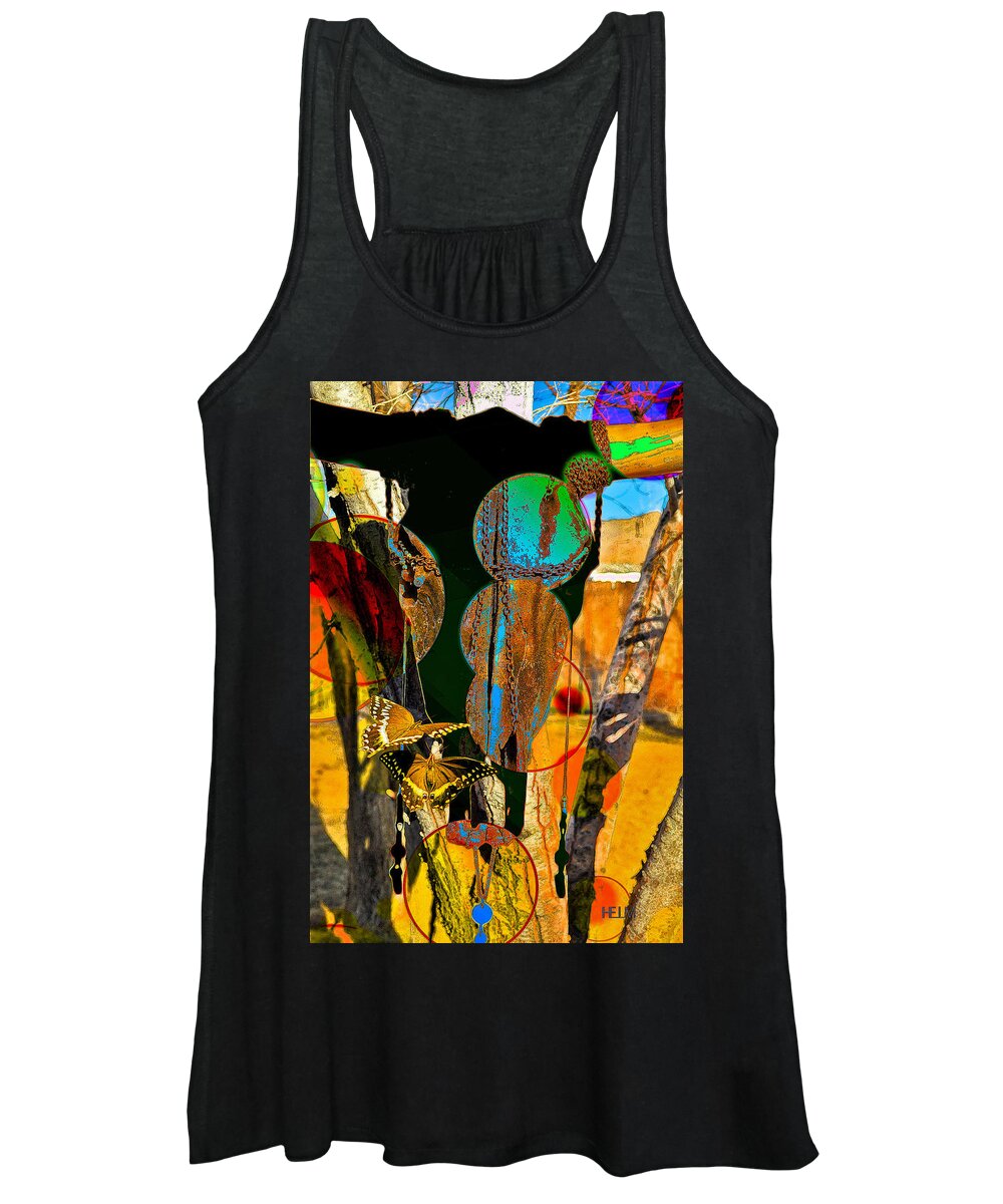  Cows Paintings Women's Tank Top featuring the photograph Abstract Longhorn by Mayhem Mediums