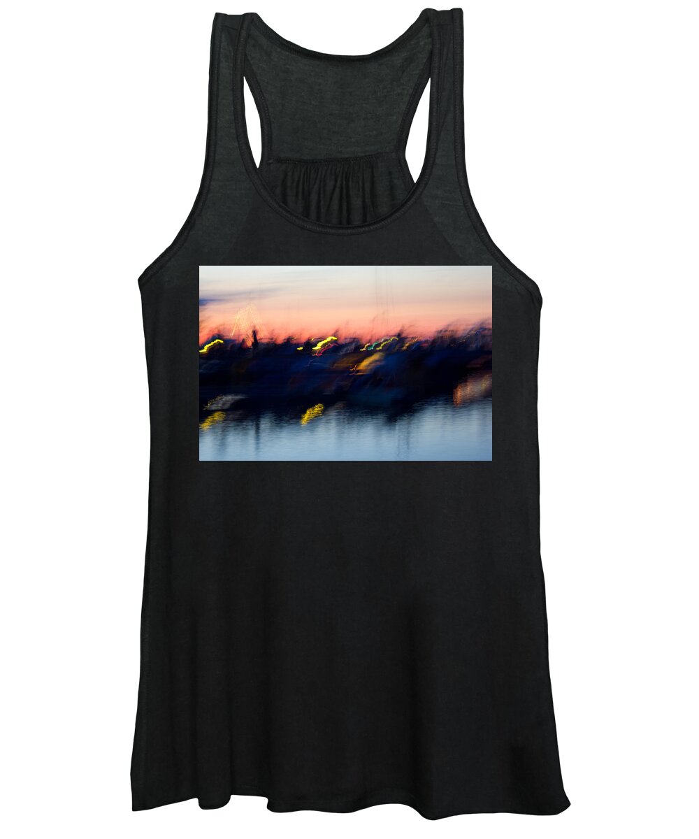 Abstract Women's Tank Top featuring the photograph Abstract On Water by Christie Kowalski