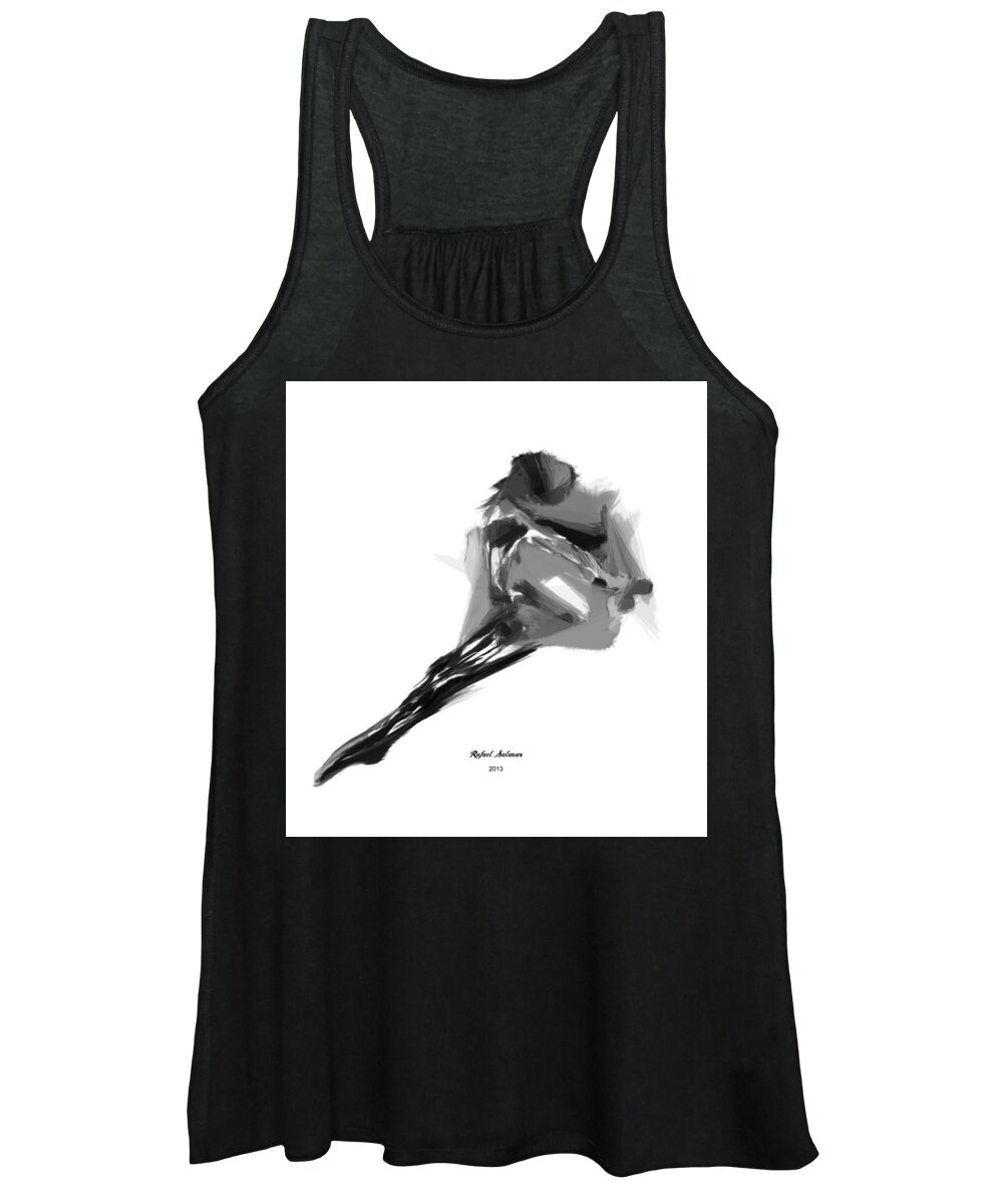  Women's Tank Top featuring the digital art Abstract Pose by Rafael Salazar