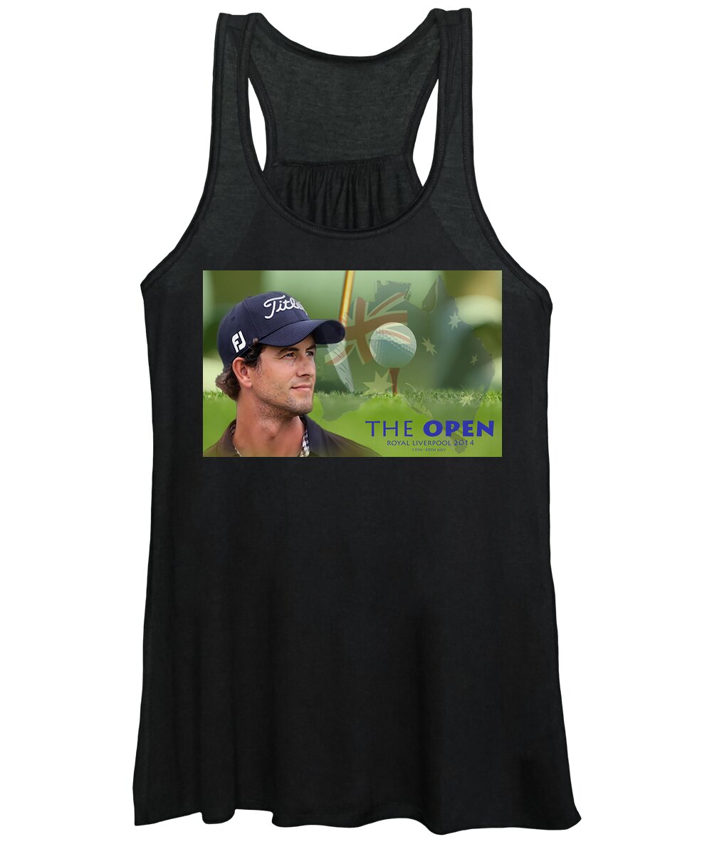 Golf Women's Tank Top featuring the photograph Adam Scott by Spikey Mouse Photography