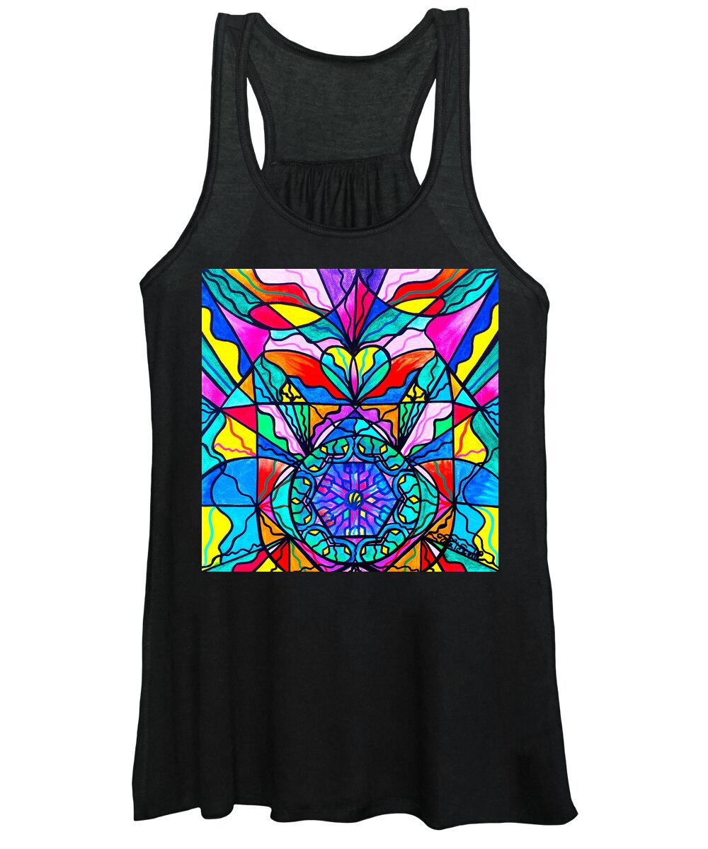Vibration Women's Tank Top featuring the painting Anahata by Teal Eye Print Store