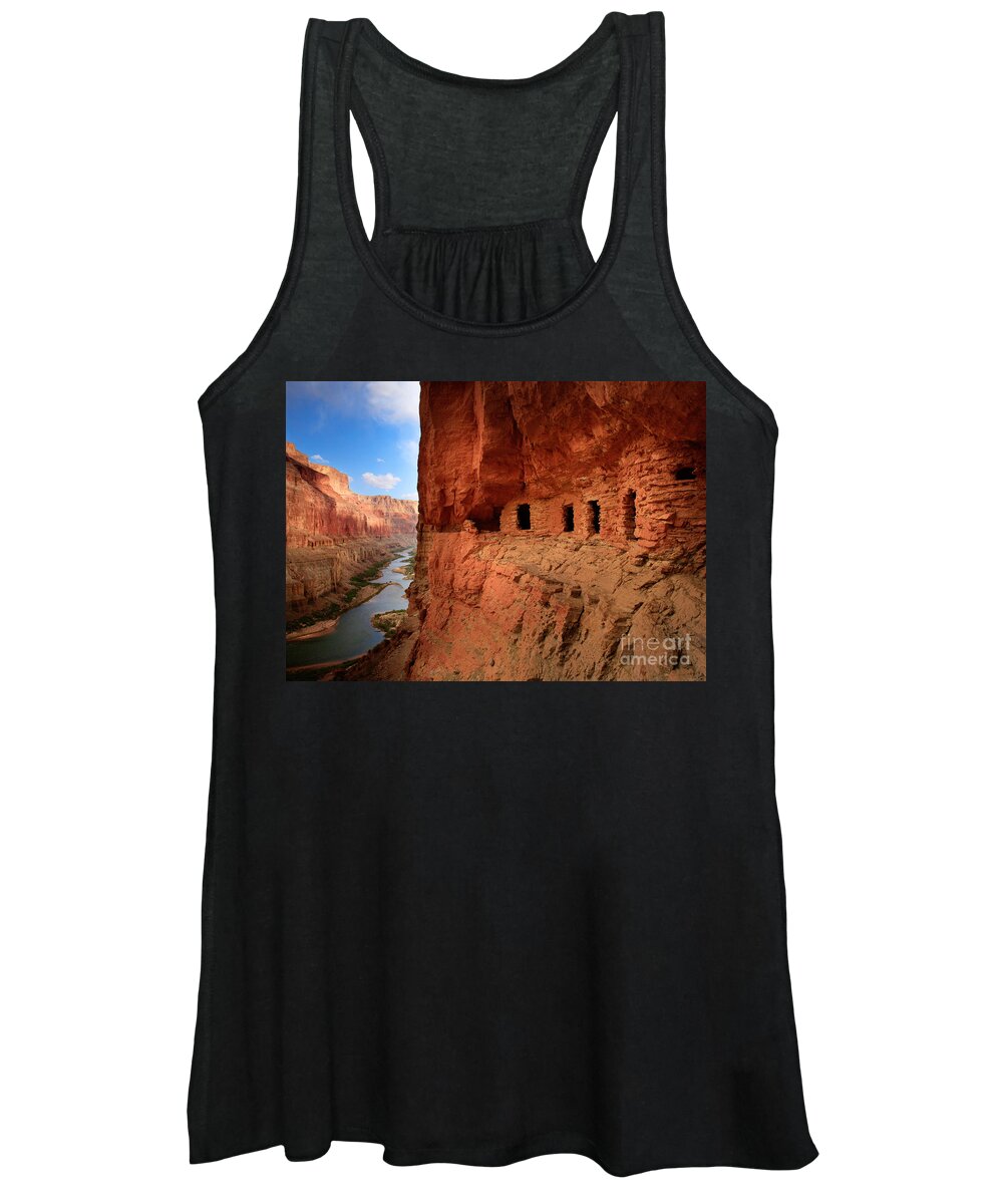 Grand Canyon Women's Tank Top featuring the photograph Anasazi Granaries by Inge Johnsson