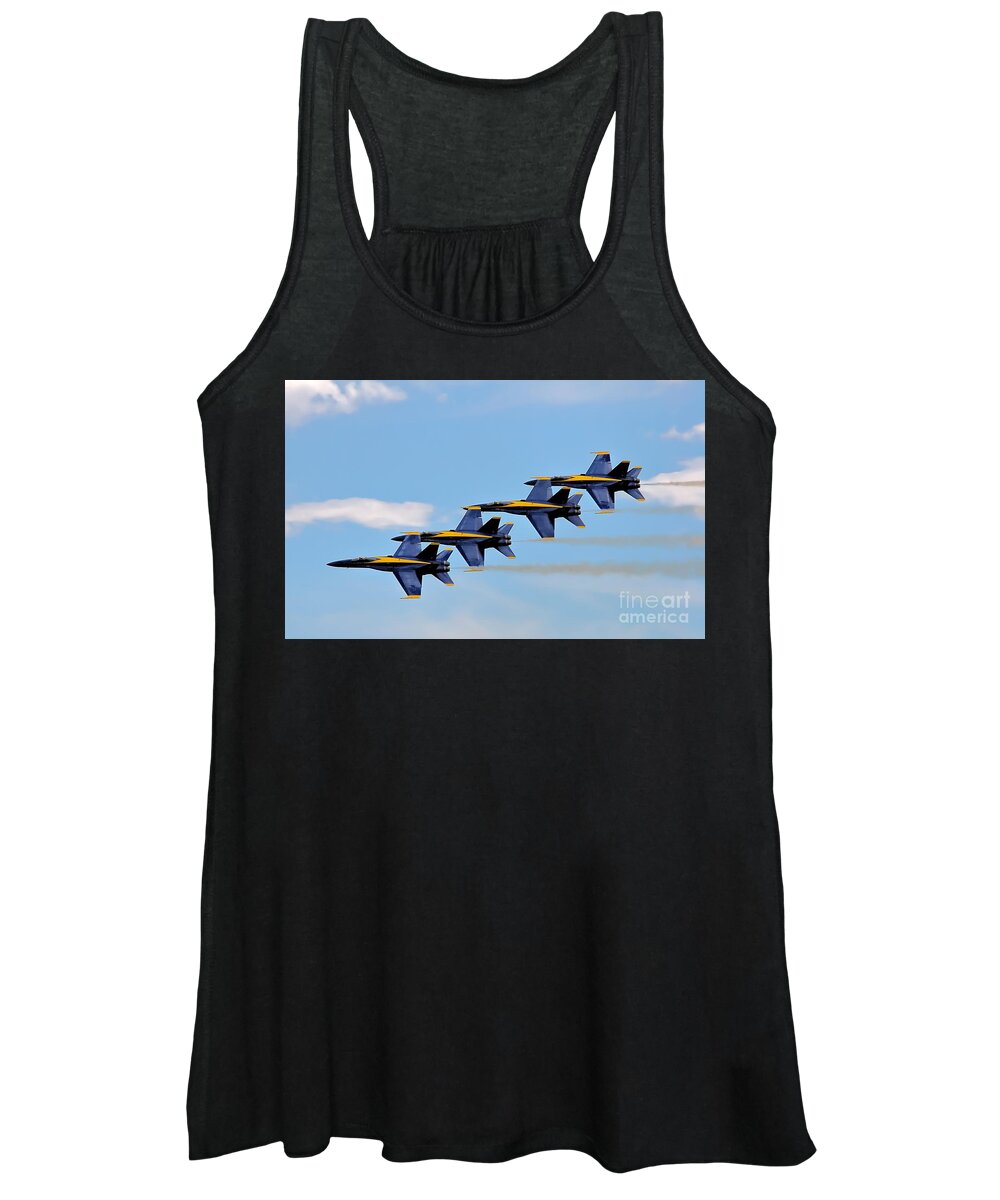 Airplane Women's Tank Top featuring the photograph Angels of the sky by Rick Kuperberg Sr