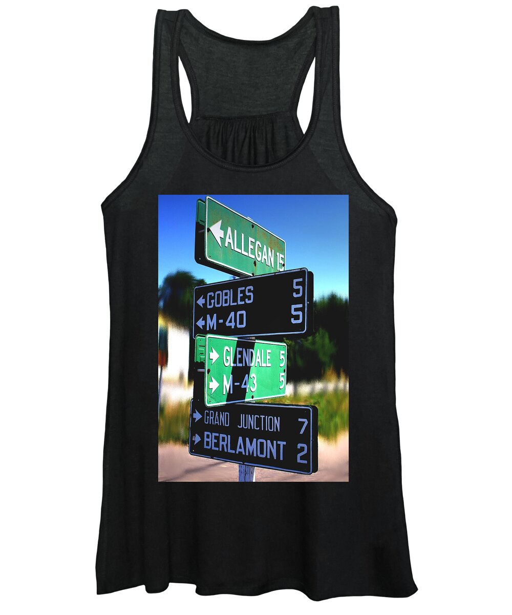 Signs Women's Tank Top featuring the photograph Any Which Way by Randy Pollard
