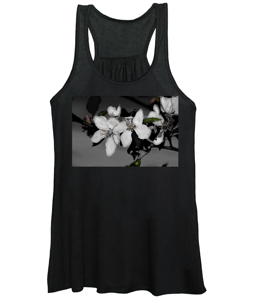 Green Women's Tank Top featuring the photograph Apple BLossoms by David Yocum