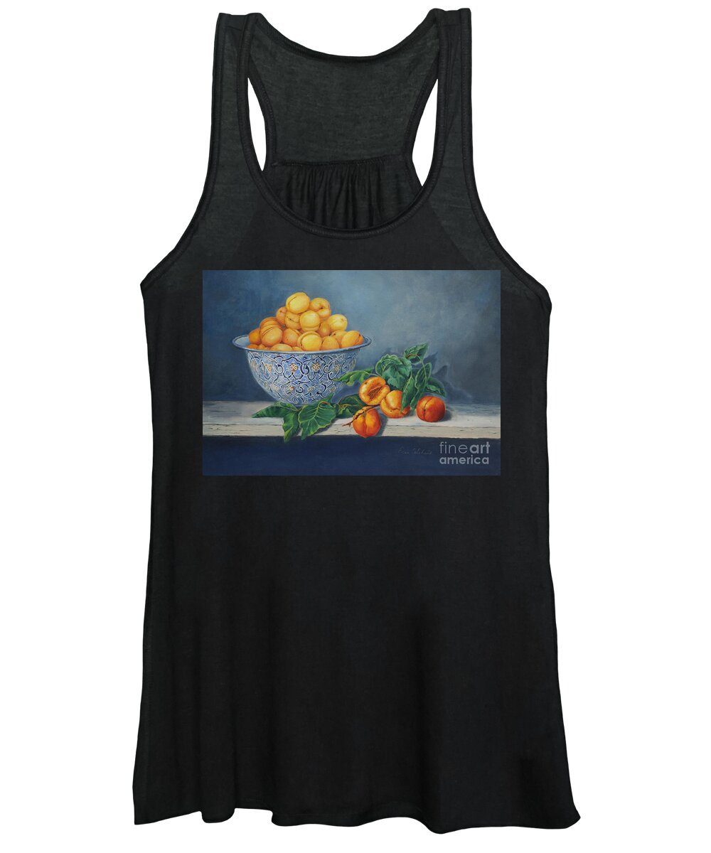 Fruit Women's Tank Top featuring the painting Apricots and Peaches by Portraits By NC
