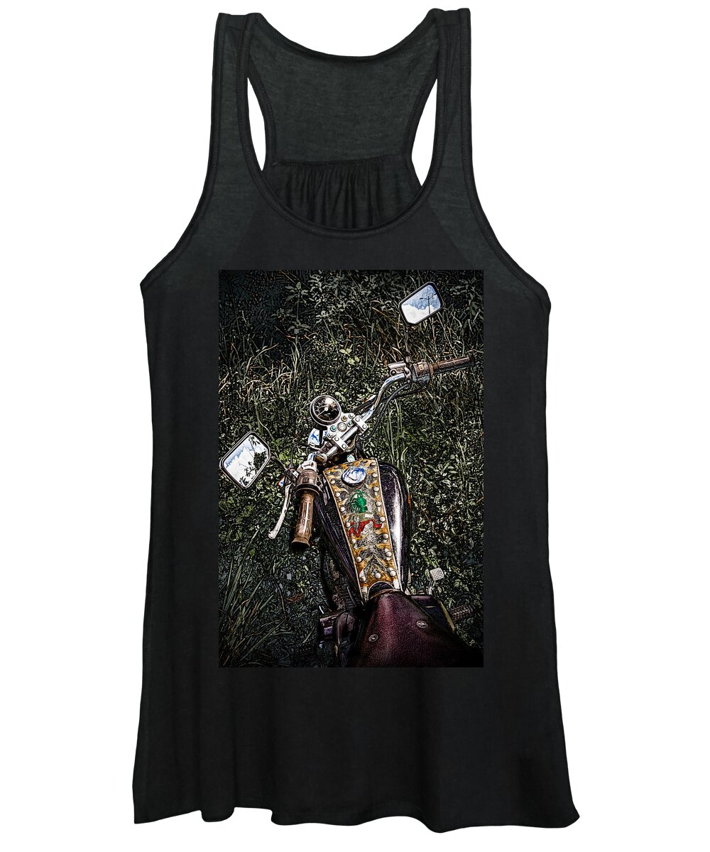 Transportation Women's Tank Top featuring the photograph Art in the Weeds by Melinda Ledsome