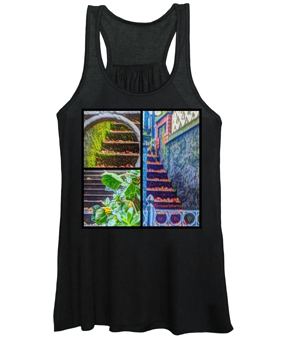 Icatching Women's Tank Top featuring the photograph Ascent And Descent - All The Comings by Anna Porter