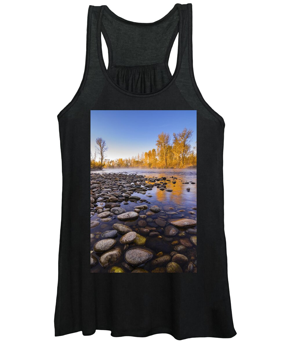 Autumn Women's Tank Top featuring the photograph Autumn morning by Vishwanath Bhat