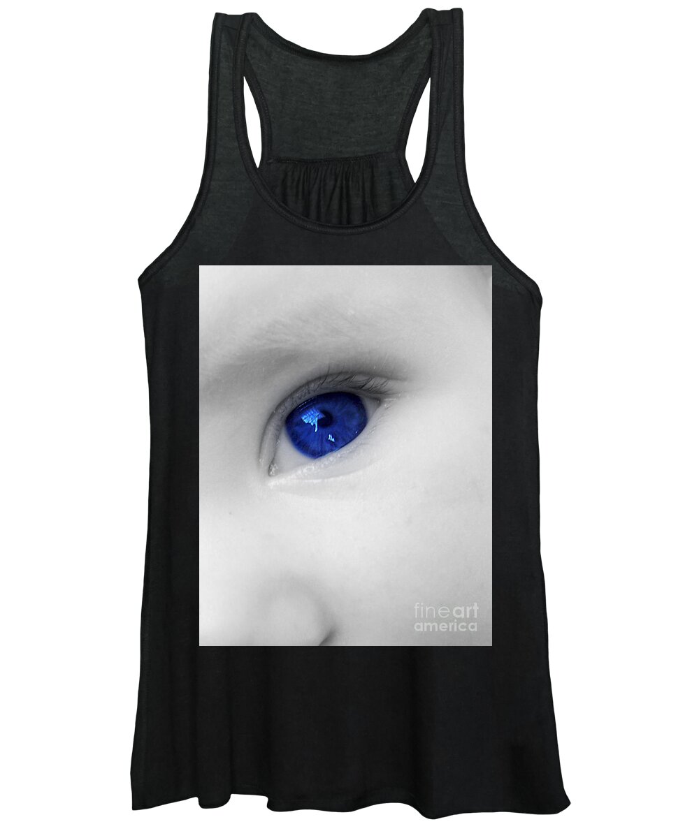 Baby Blue Women's Tank Top featuring the photograph Baby Blue by Nina Ficur Feenan