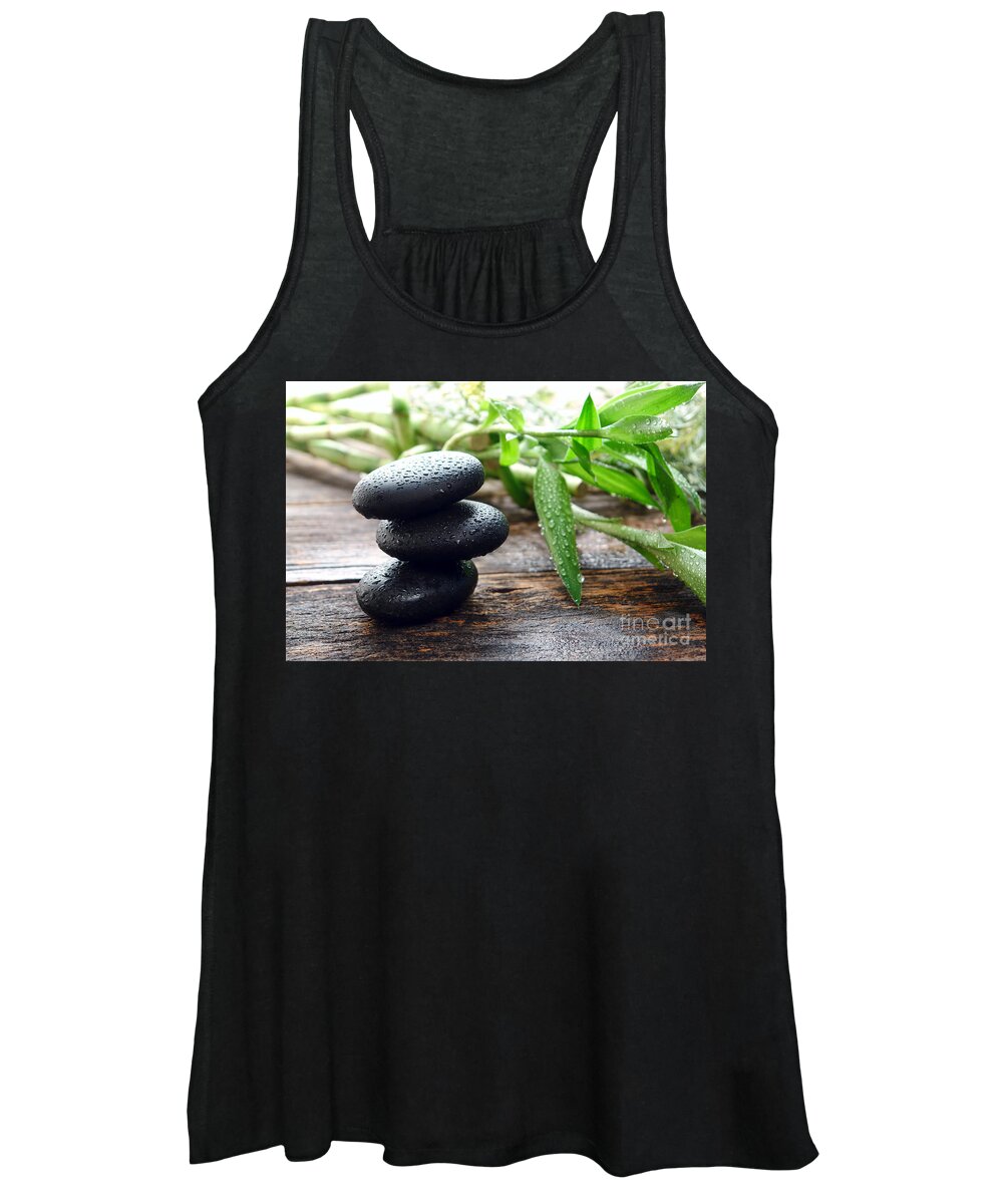 Spa Women's Tank Top featuring the photograph Balance by Olivier Le Queinec