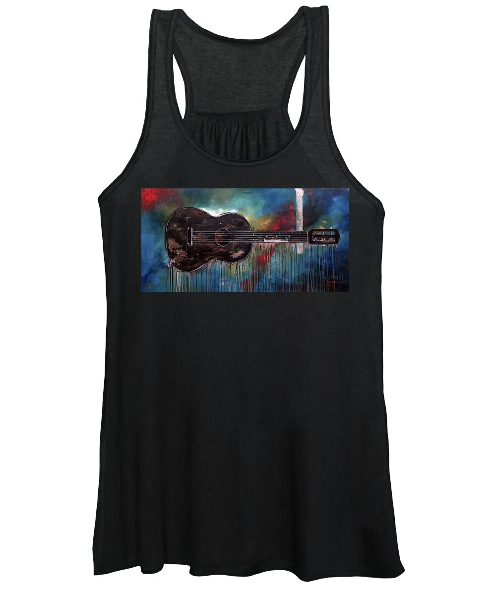 Bob Marley Women's Tank Top featuring the painting Bob Marley's First by Sean Parnell