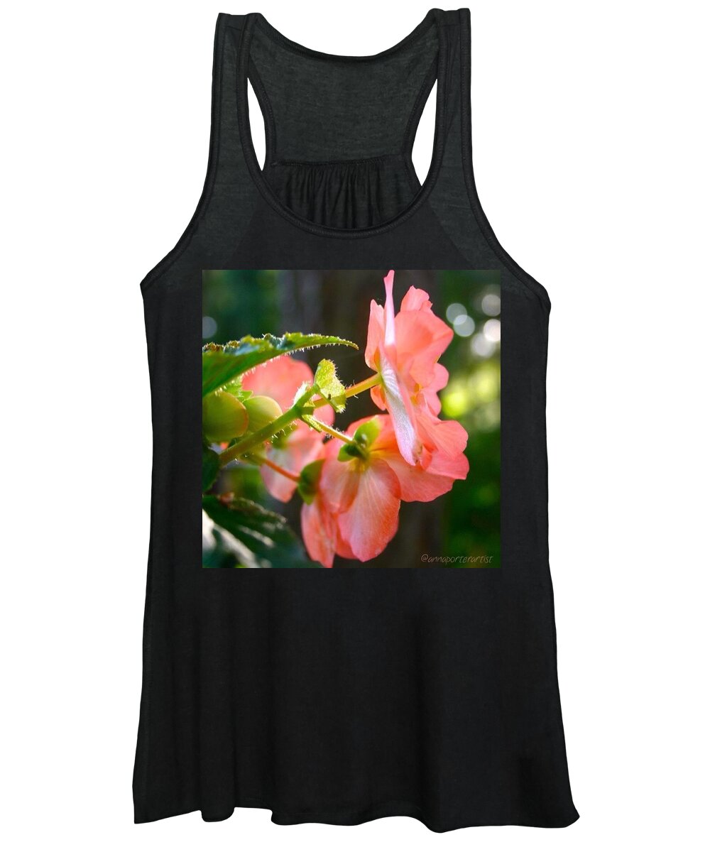 Top_masters Women's Tank Top featuring the photograph Beautiful Pale Orange Flowering by Anna Porter
