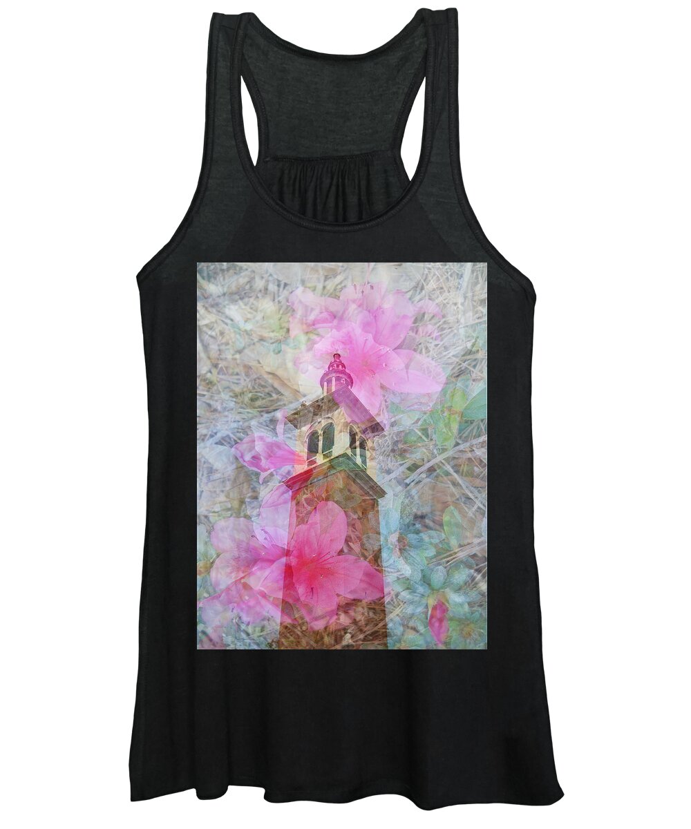Tower Women's Tank Top featuring the photograph Bell Tower Wrapped in Spring by Judy Hall-Folde