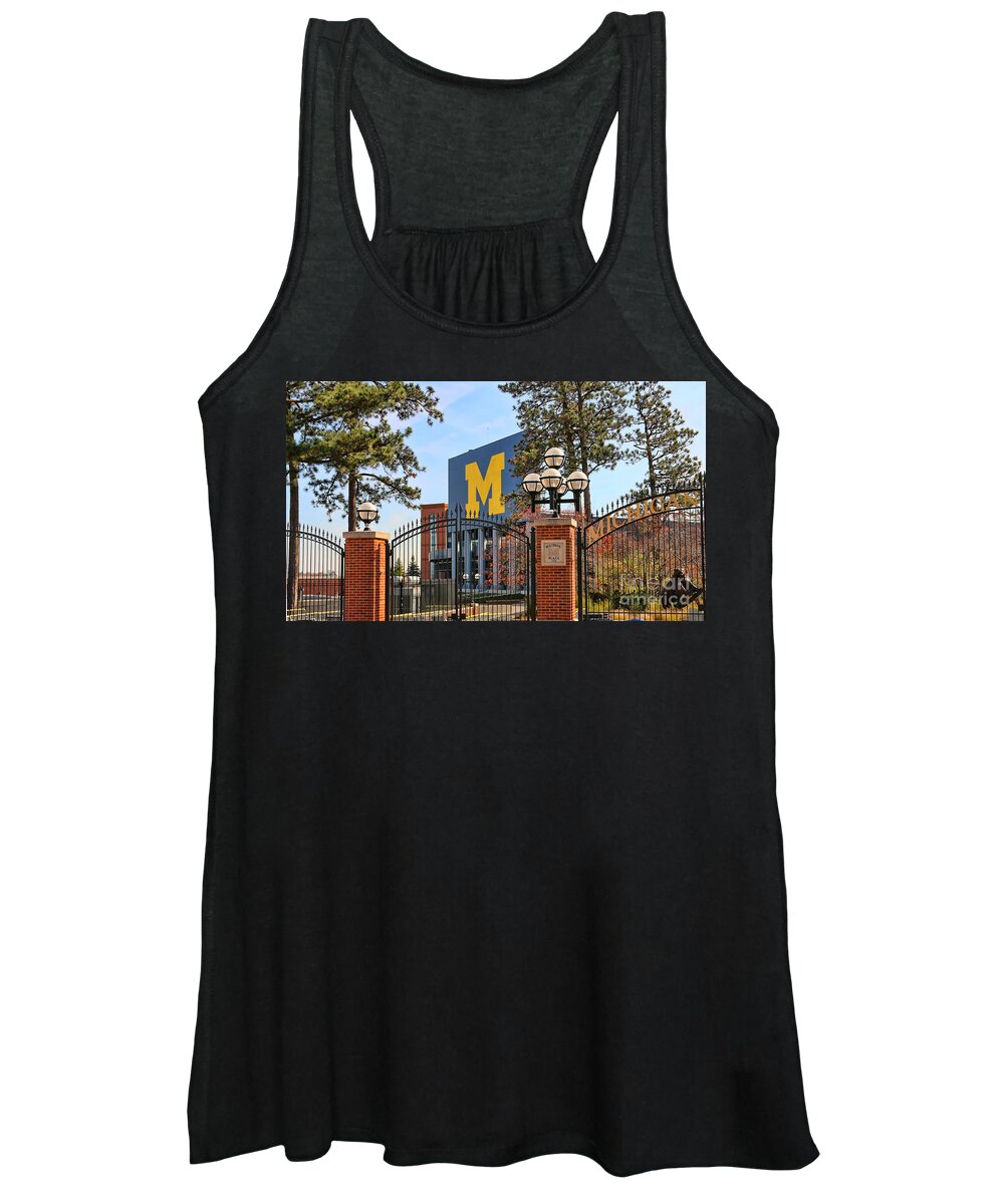 Michigan Stadium Women's Tank Top featuring the photograph Big House Entrance 5064 by Jack Schultz