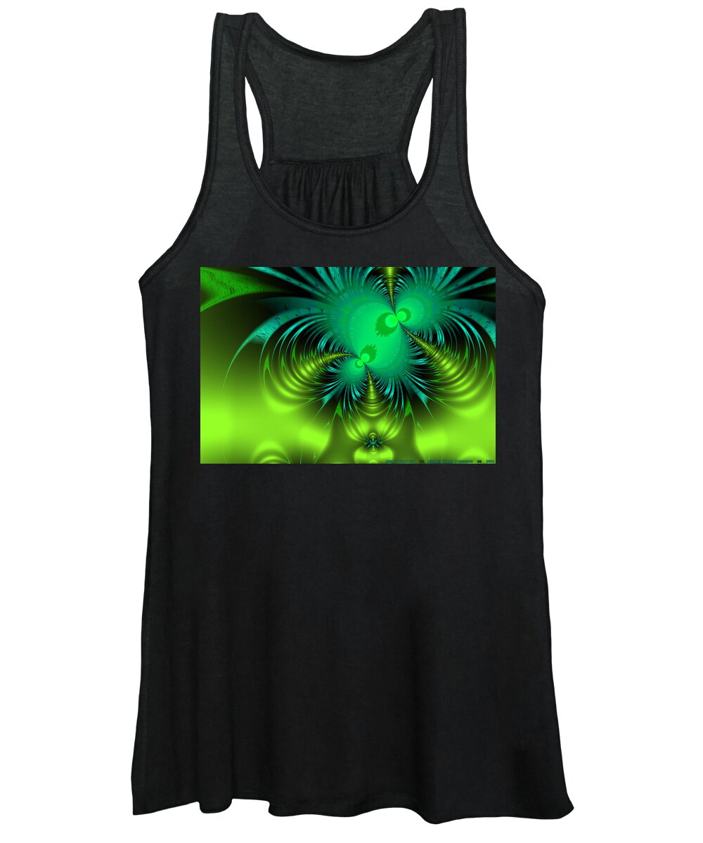 Abstract: Color; Abstract: Geometric; Science Fiction & Fantasy: Dreamscapes; Science Fiction & Fantasy: Space Women's Tank Top featuring the digital art Binary Star Stingers by Ann Stretton