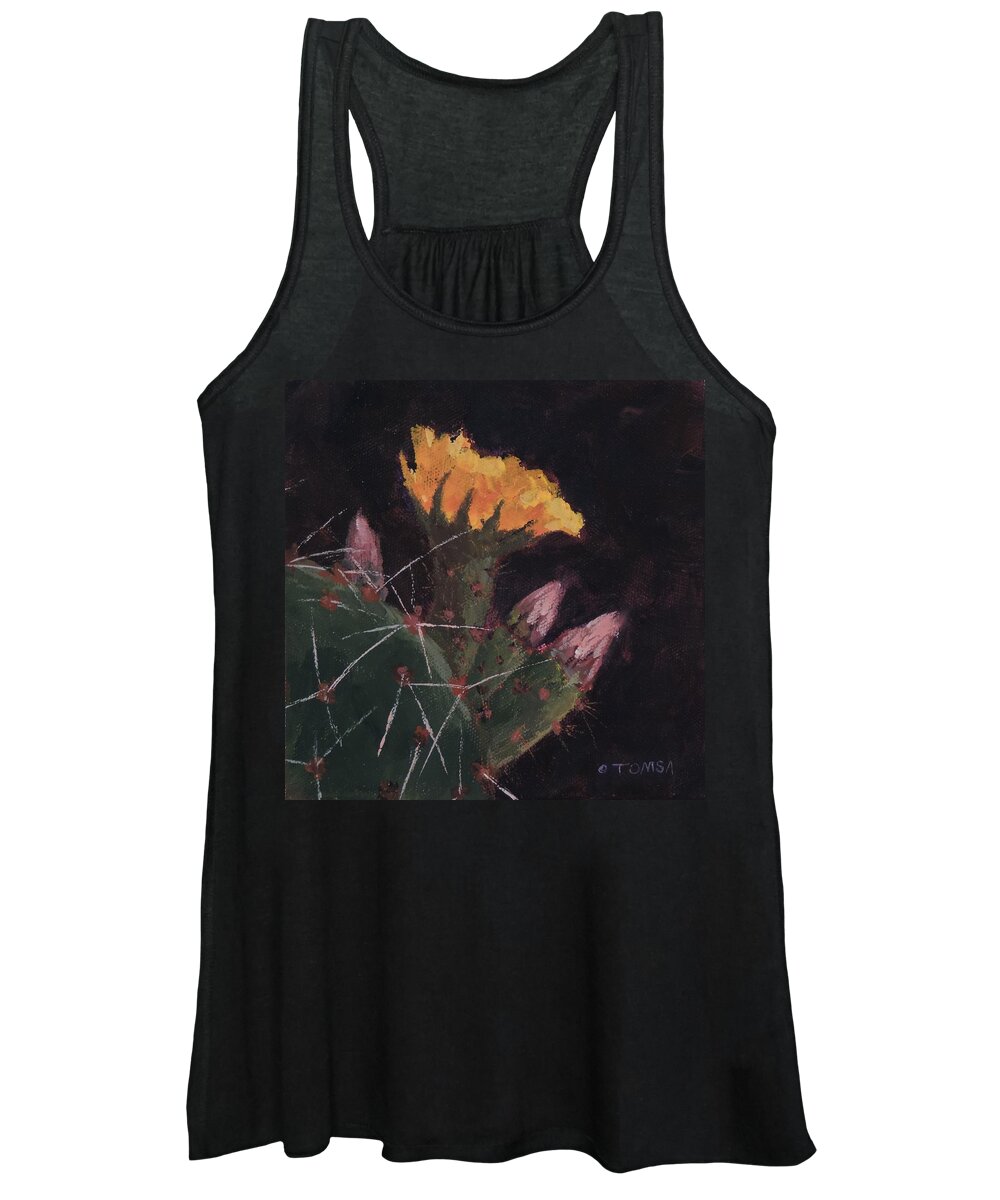 Wall Art Women's Tank Top featuring the painting Blossom and Needles  by Bill Tomsa
