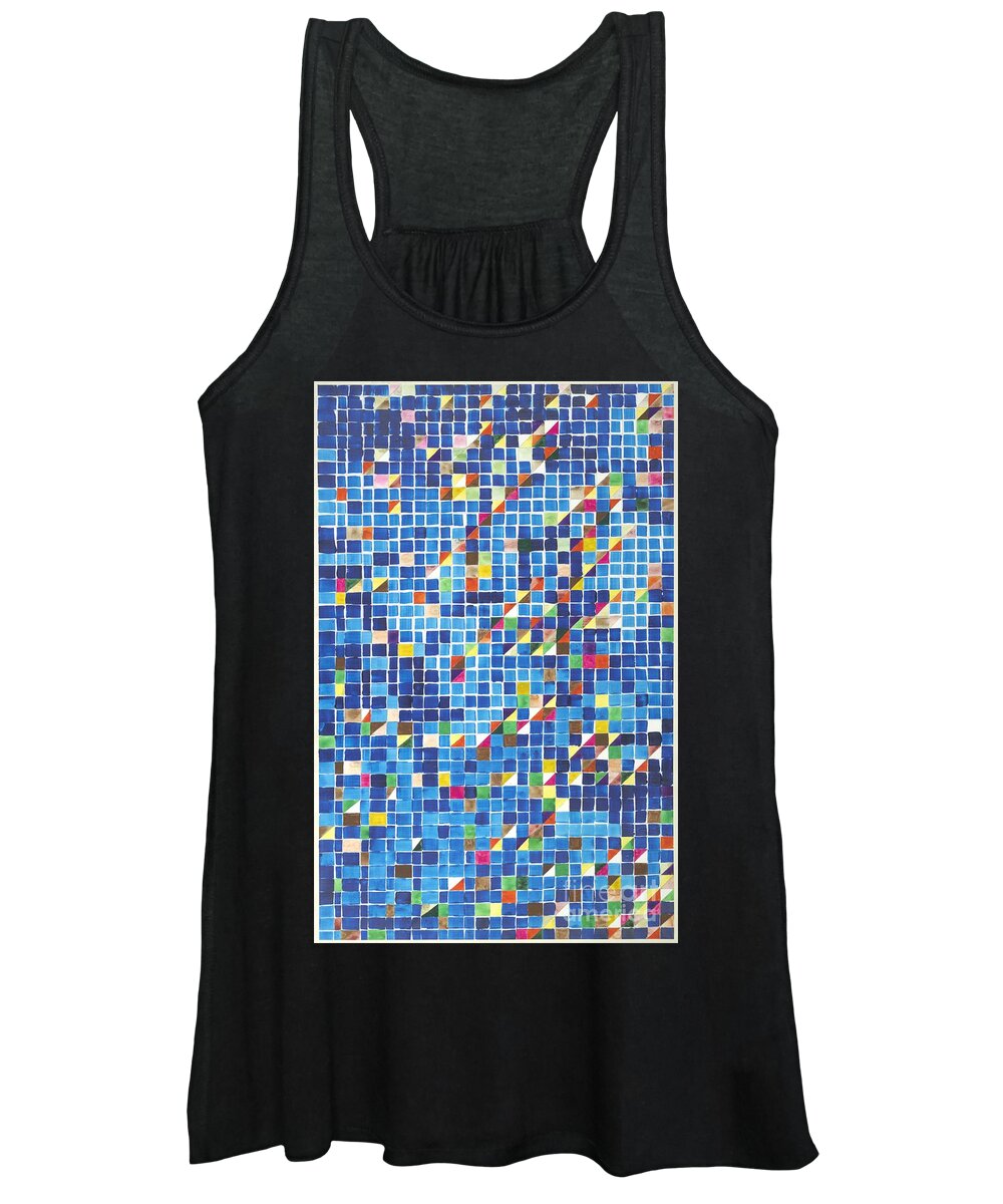 Landscape Women's Tank Top featuring the painting Blue by Allan P Friedlander