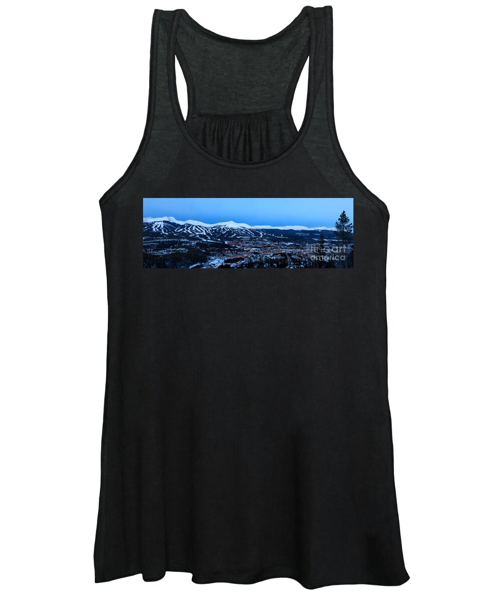 Breckenridge Women's Tank Top featuring the photograph Blue Hour in Breckenridge by Ronda Kimbrow